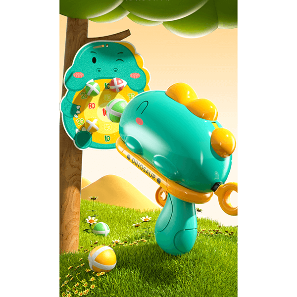Dinosaur Shooting Toy with Sticky Balls Fun and Educational Toy