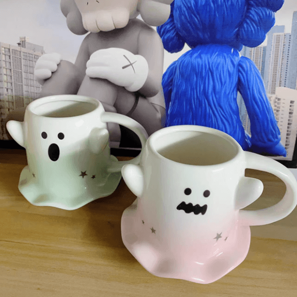 Tasse en céramique de dessin animé fantôme, tasse de Couple