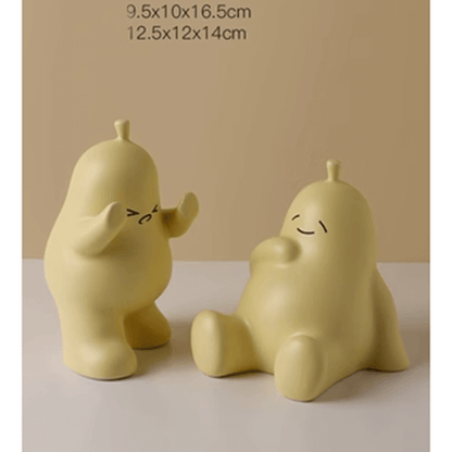 Hugging Cartoon Pear Book Stand Porcelain Ornament