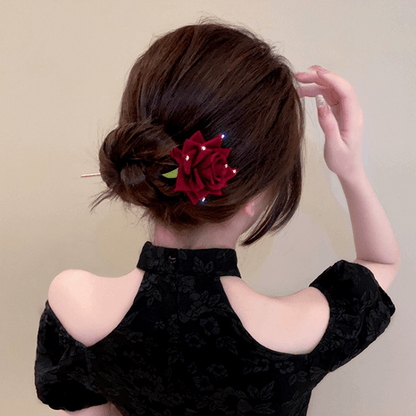 Accessoires pour cheveux en épingle à cheveux en plaque de rose simple et moderne