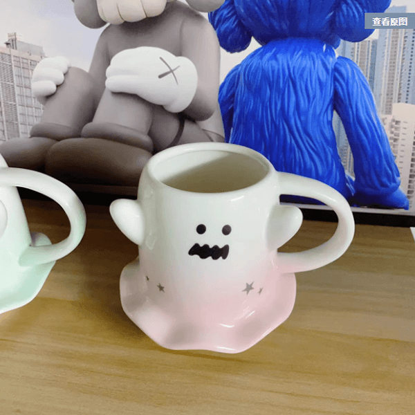 Tasse en céramique de dessin animé fantôme, tasse de Couple