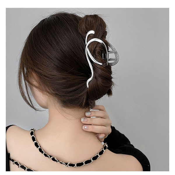 Hollow Line Metal Hair Clips