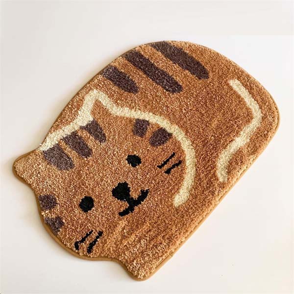 Tapis de porte de tapis de sol de salle de bains de chaton mignon