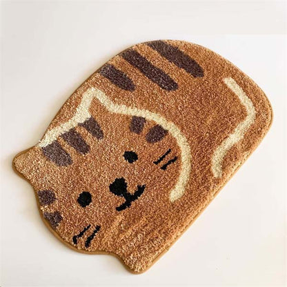 Tapis de porte de tapis de sol de salle de bains de chaton mignon