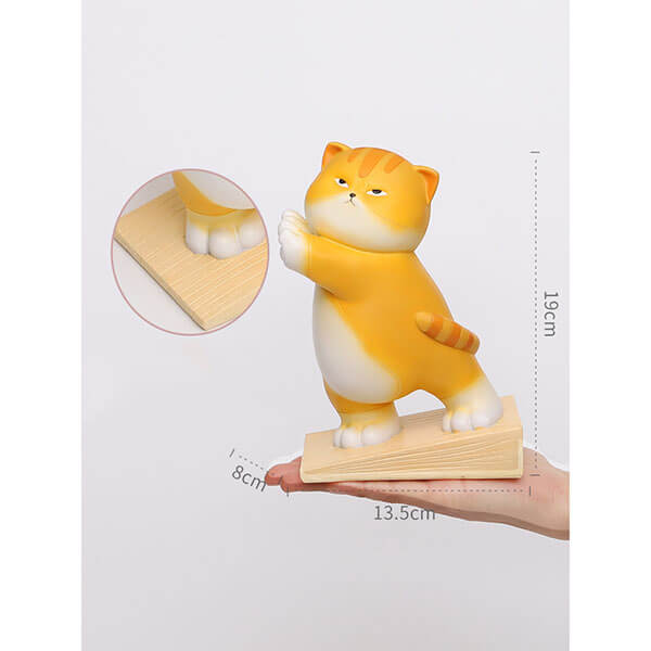 Home Decoration Doorstop Orange Cat Creative
