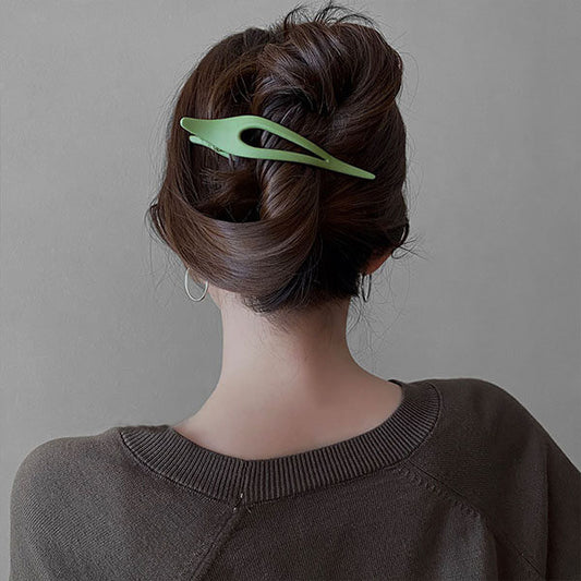 Retro Matte Hair Clips Thin Wicker Shape