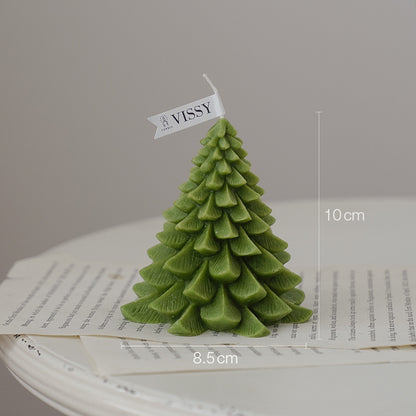 Festive Home Decor Christmas Tree Shaped Candle