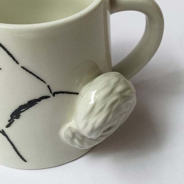 Handmade Small Animal Tail Style Mug Playful Mug Design