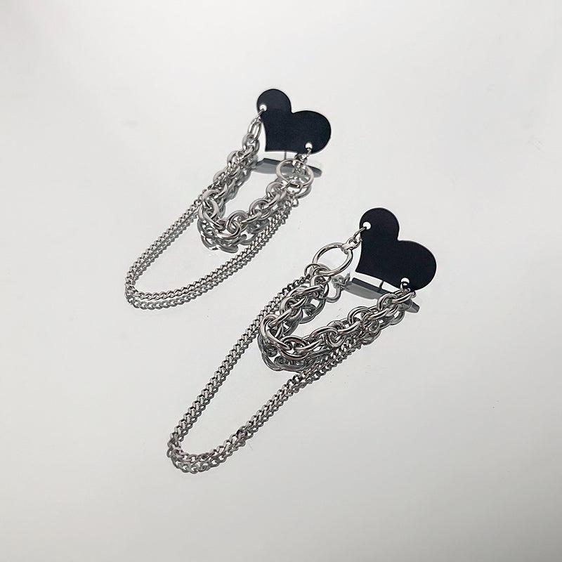 Black Enamel Earrings