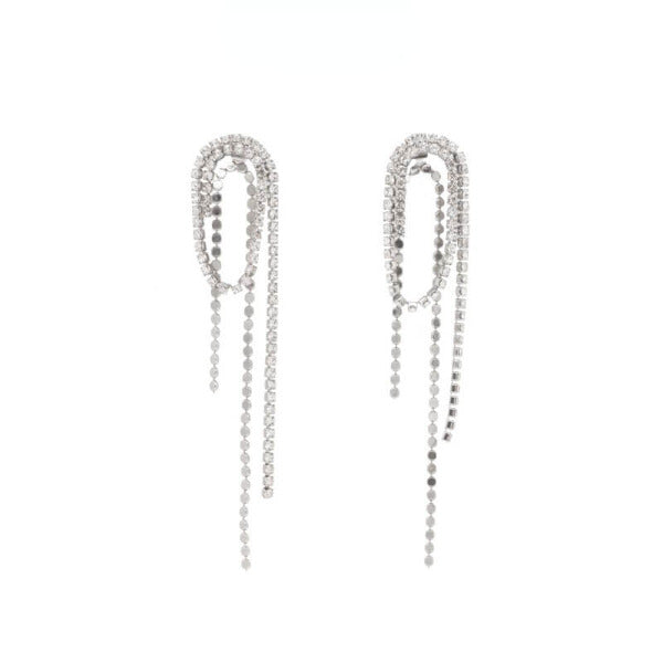 Streamlined Sparkling Tassel Earringsearrings, Jewelrymini star
