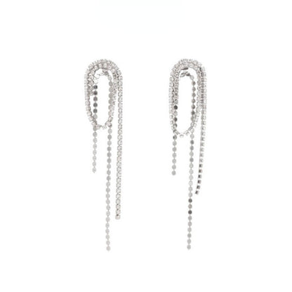 Streamlined Sparkling Tassel Earringsearrings, Jewelrymini star
