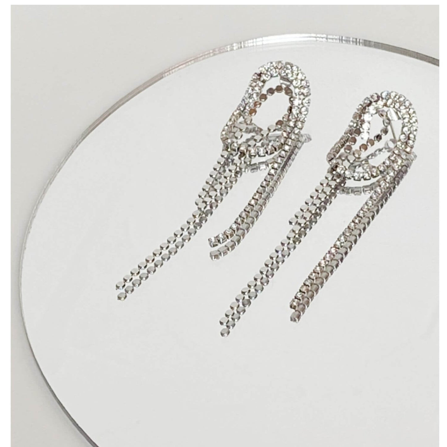 Streamlined Sparkling Tassel Earringsearrings, Jewelrymini star