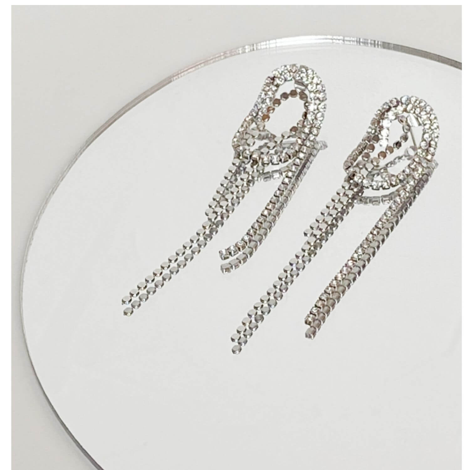 Streamlined Sparkling Tassel Earringsearrings, Jewelrymini star