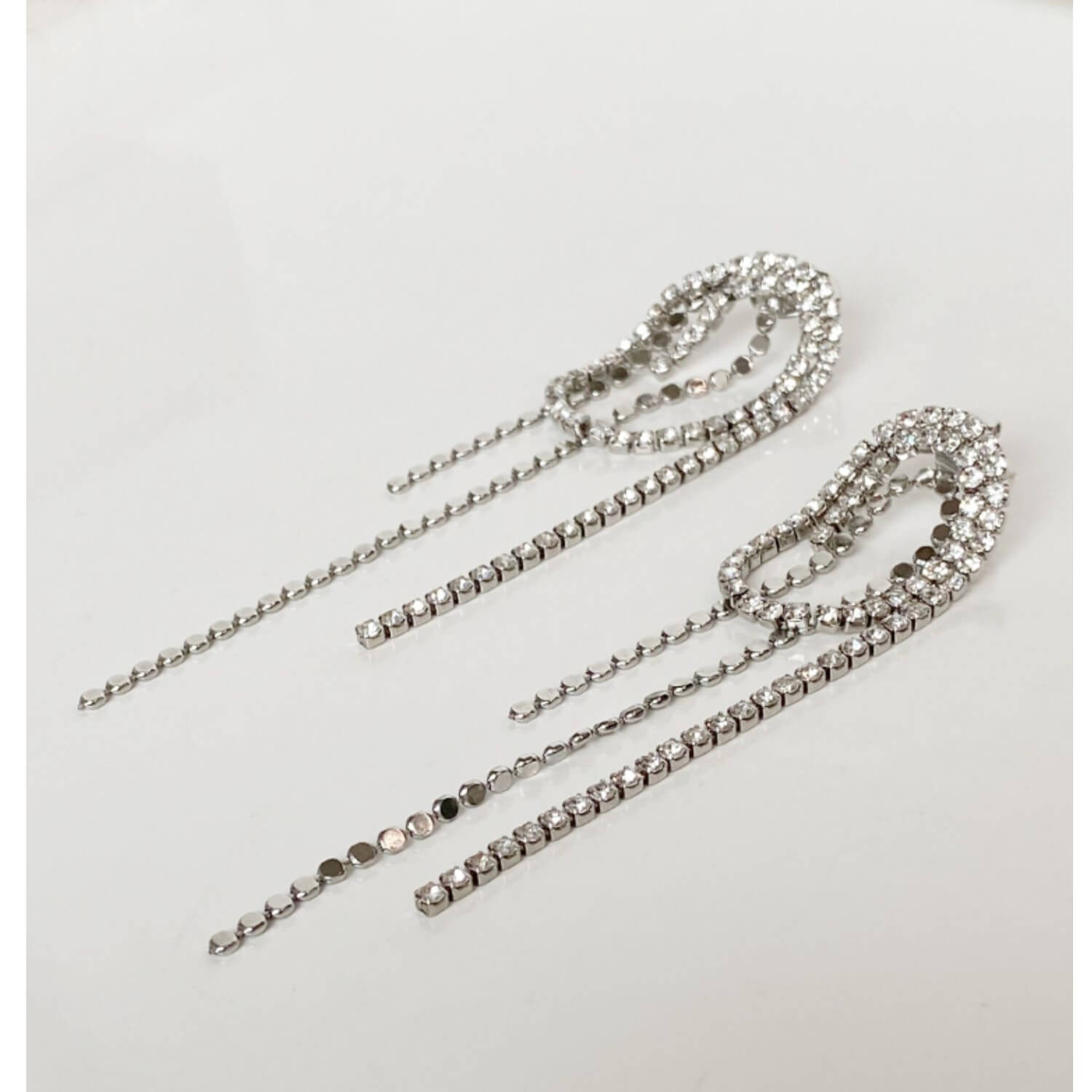Streamlined Sparkling Tassel Earringsearrings, Jewelrymini star