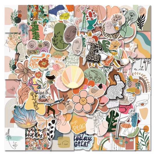 Die cut stickers-100pcsNEW TOWN BAZAAR