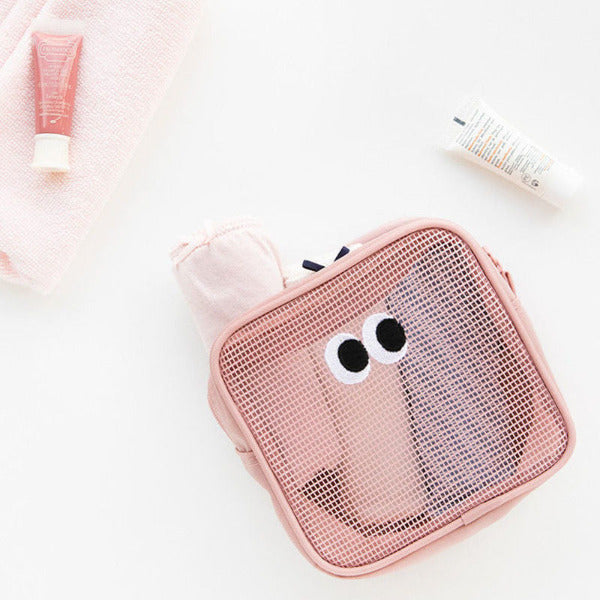 Transparent Stylish Mesh Makeup Organizer Bag