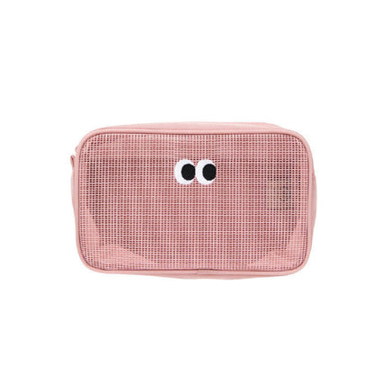 Transparent Stylish Mesh Makeup Organizer Bag