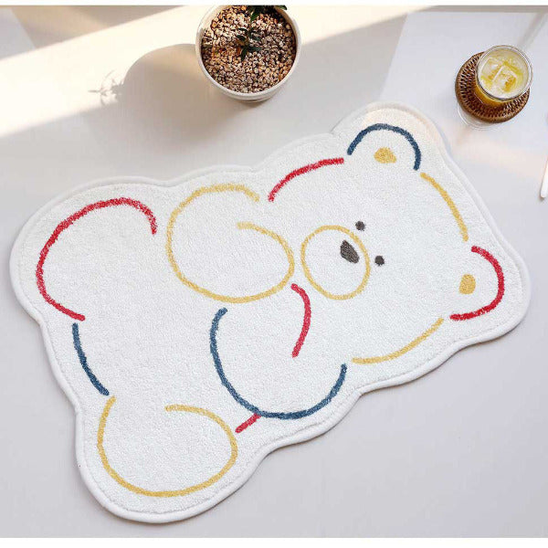 Adorable Bear Throw Softness Beneath Feet Rug