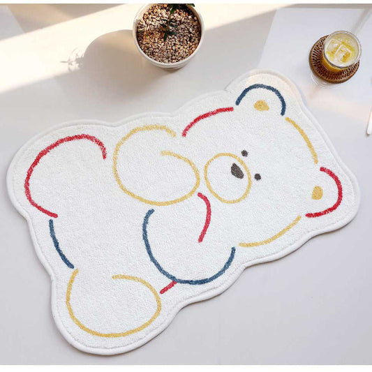 Adorable Bear Throw Softness Beneath Feet Rug