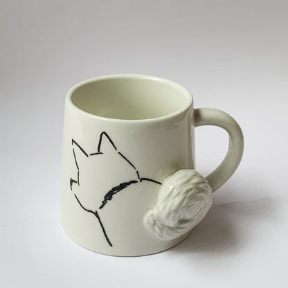 Handmade Small Animal Tail Style Mug Playful Mug Design