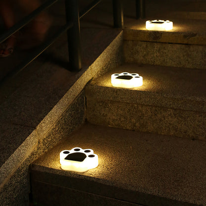 Cat Paw LED Solar Lights Outdoor Cat Lover's Decor Yard Illumination