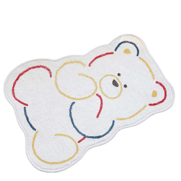 Adorable Bear Throw Softness Beneath Feet Rug