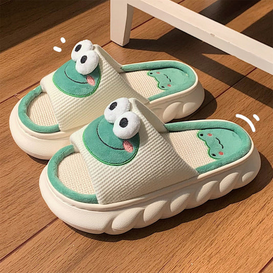 Cute Frog Platform SlippersGIFT HERNEW TOWN BAZAAR