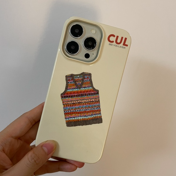 Hand Painted Vest Phone CaseNEW TOWN BAZAAR