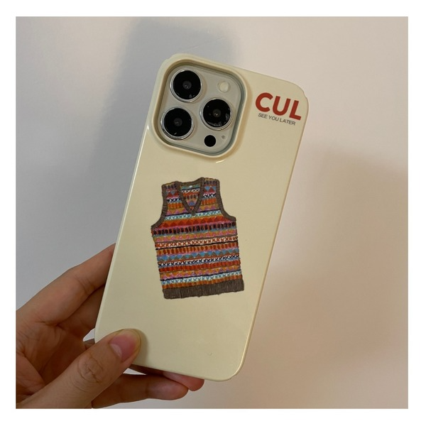 Hand Painted Vest Phone CaseNEW TOWN BAZAAR