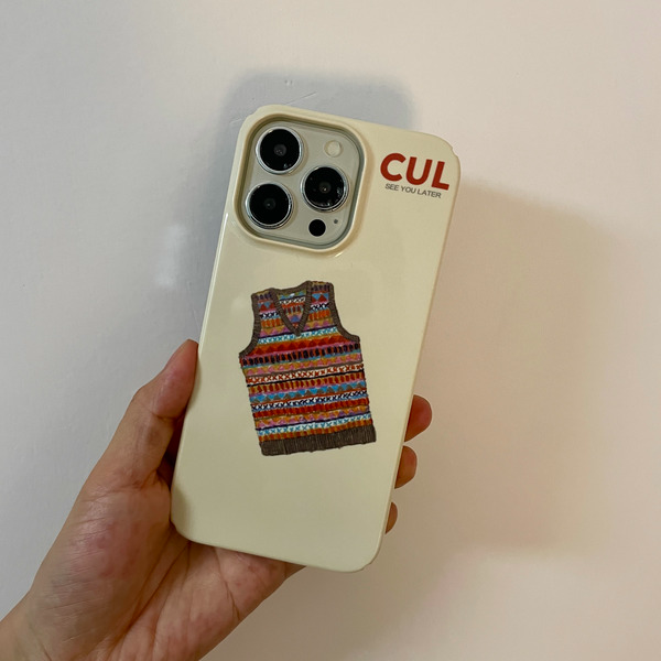 Hand Painted Vest Phone CaseNEW TOWN BAZAAR