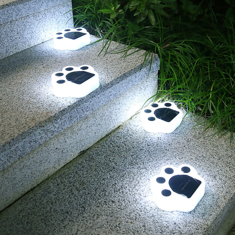 Cat Paw LED Solar Lights Outdoor Cat Lover's Decor Yard Illumination