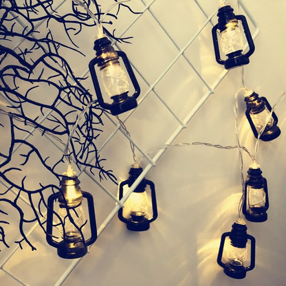 Retro Kerosene Lamp Shaped String LightsNEW TOWN BAZAAR