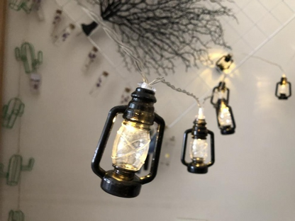 Retro Kerosene Lamp Shaped String LightsNEW TOWN BAZAAR