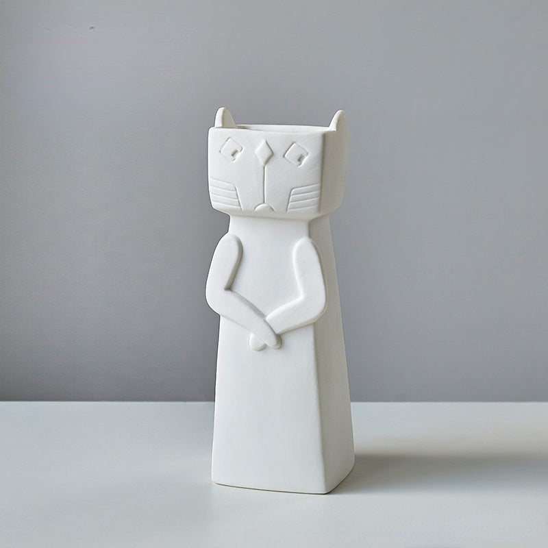 Ceramic Cat Vase GIFT HER, HOME PLANTERS & VASES NEW TOWN BAZAAR Home & Garden