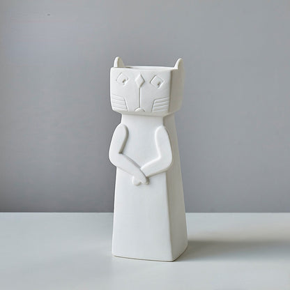Ceramic Cat Vase GIFT HER, HOME PLANTERS & VASES NEW TOWN BAZAAR Home & Garden