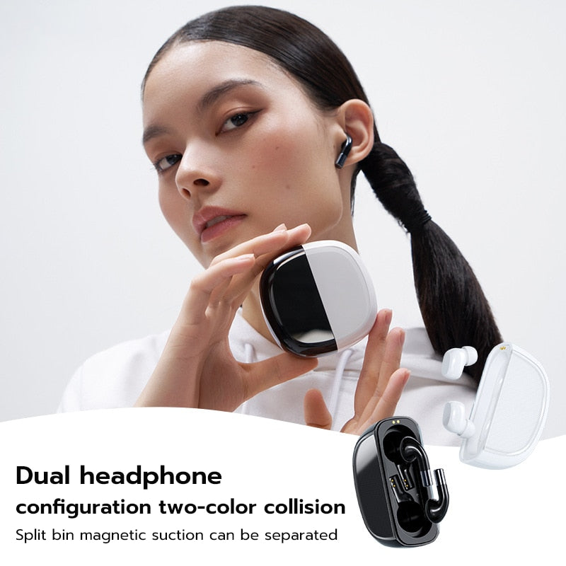 Duoble Pod Headset Designed Panda Model Bluetooth Earbuds