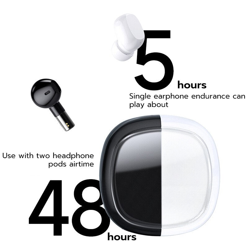 Duoble Pod Headset Designed Panda Model Bluetooth Earbuds