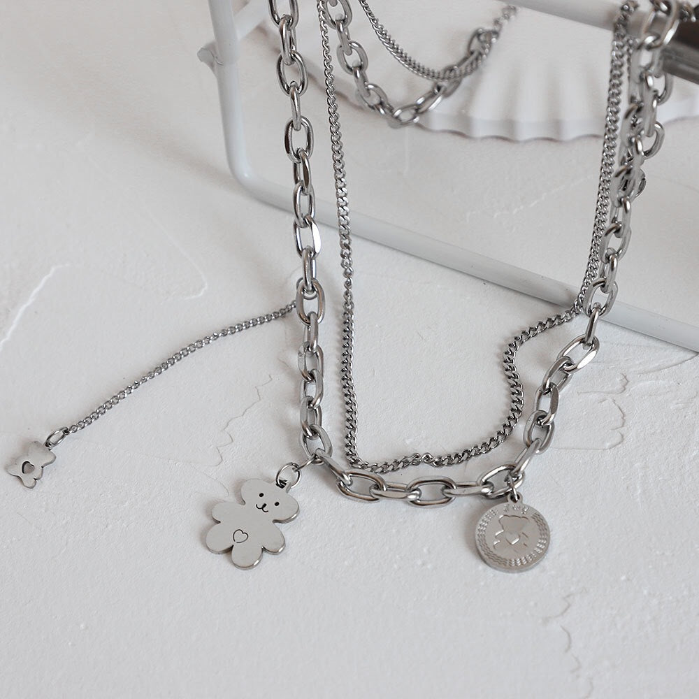Y2K Fashion Love Bear Pendant NecklaceGIFT HER, necklace, newNEW TOWN BAZAAR