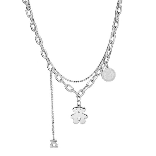 Y2K Fashion Love Bear Pendant NecklaceGIFT HER, necklace, newNEW TOWN BAZAAR