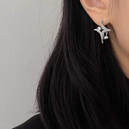 Diamond Inlaid Metal EarringsearringsNEW TOWN BAZAAR