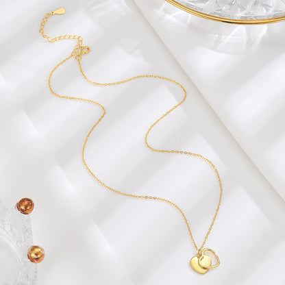 Heart-shaped Clavicle NecklacenewNEW TOWN BAZAAR