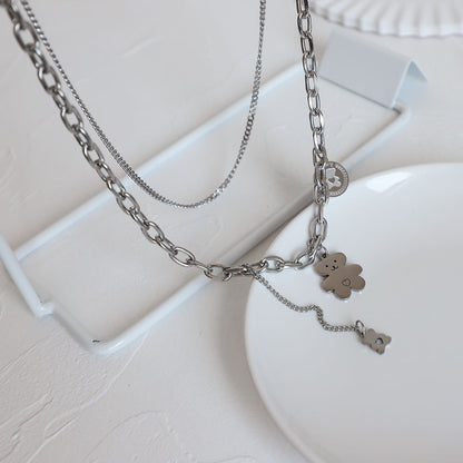 Y2K Fashion Love Bear Pendant NecklaceGIFT HER, necklace, newNEW TOWN BAZAAR