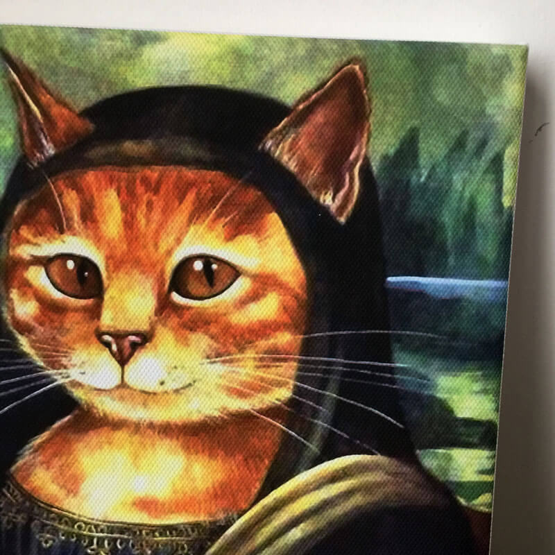 Da Vinci Mona Lisa Cat Oil Painting Print on CanvasMona Lisa, oil painting, printNEW TOWN BAZAAR