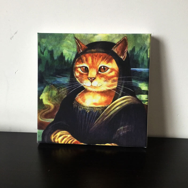 Da Vinci Mona Lisa Cat Oil Painting Print on CanvasMona Lisa, oil painting, printNEW TOWN BAZAAR