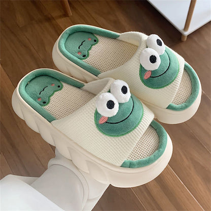 Cute Frog Platform SlippersGIFT HERNEW TOWN BAZAAR