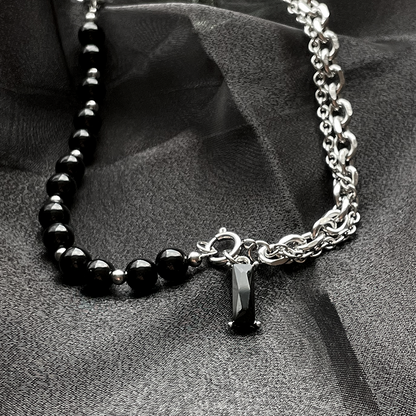 Black Zircon Pendant Necklace