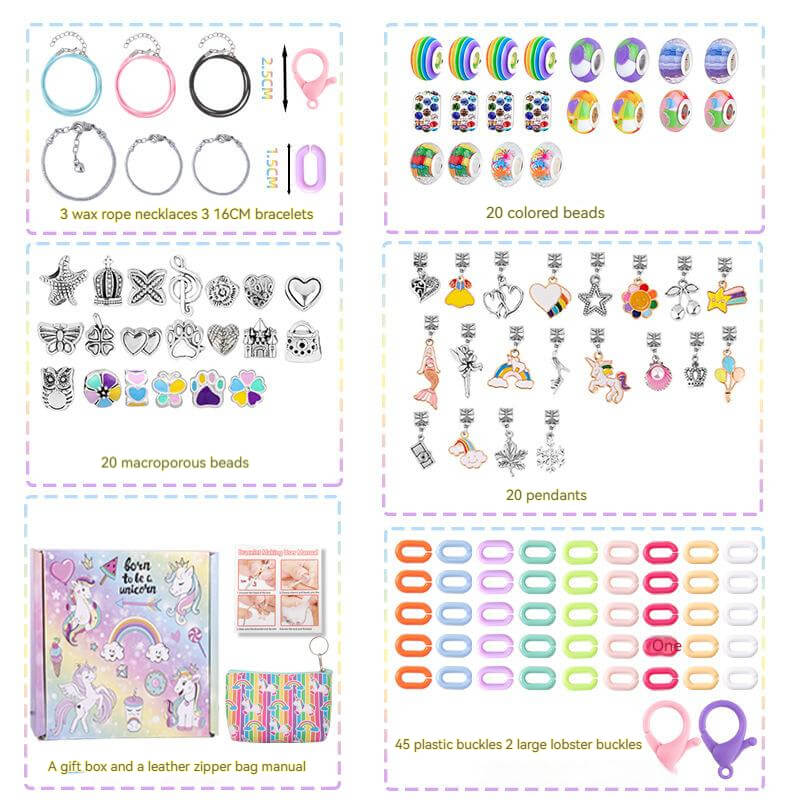 DIY Unicorn Bracelet Setbracelet, Bracelet Set, Christmas, festival, kids, UnicornNEW TOWN BAZAAR