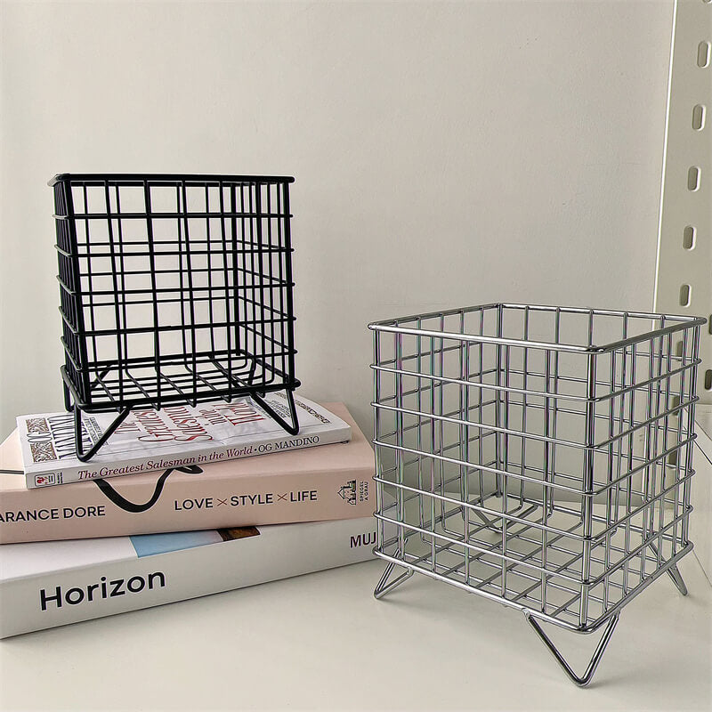 Desktop Wrought Iron Storage BasketBasket, best, Stationery, Storage BasketNEW TOWN BAZAAR