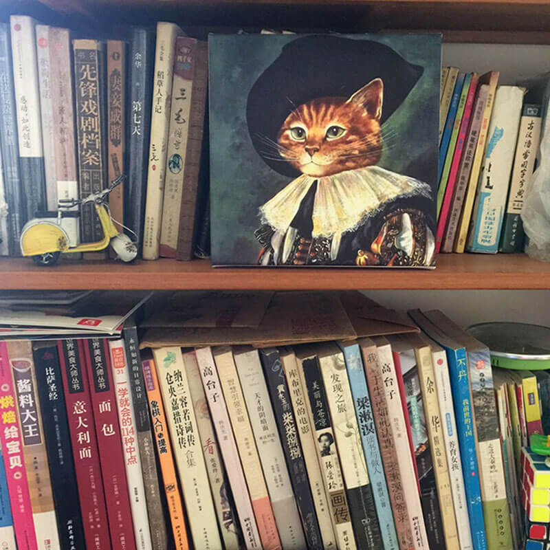Napoleon Cat Oil Painting Print on CanvasCat, oil painting, printNEW TOWN BAZAAR