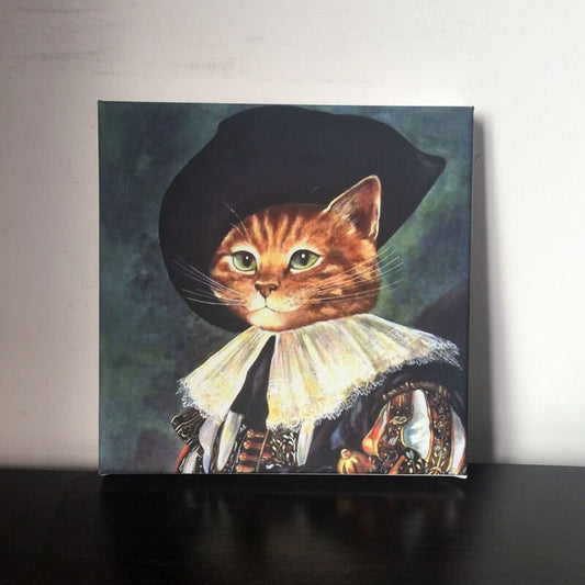 Napoleon Cat Oil Painting Print on CanvasCat, oil painting, printNEW TOWN BAZAAR